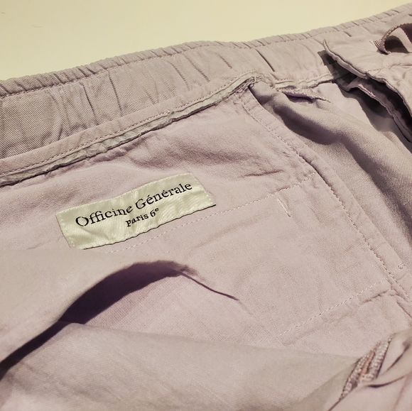 Officine Generale Lyocell Blend Mauve Shorts EU Size 50 - Picture 13 of 13